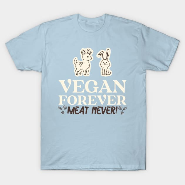 Vegan Veganism Vegetarian Say No To Meat T-Shirt by Tip Top Tee's